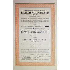 Aandeel Biltsch Autobedrijf - 1930