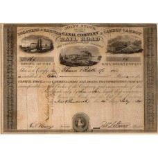 Aandeel Camden & Amboy Railroad - 1834