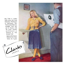 Ann Todd advertentie Clarks Shoes - 1946