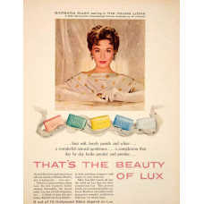 Barbara Rush advertentie Lux - 1958