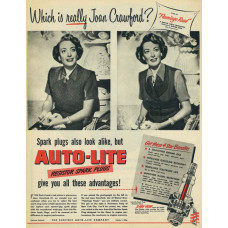 Joan Crawford advertentie Auto-Lite bougies