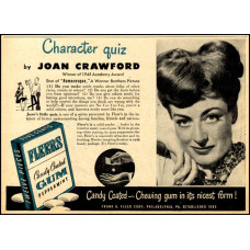 Joan Crawford advertentie Fleers kauwgum - 1946
