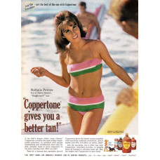 Stefanie Powers advertentie Coppertone, 1966
