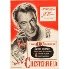Gary Cooper advertentie Chesterfield - 1948