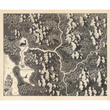 Kaart van de Californische goudvelden - 1933
