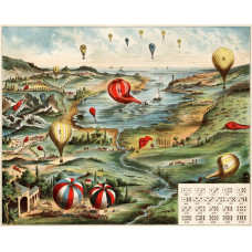 Ballonvaart bordspel - 1895