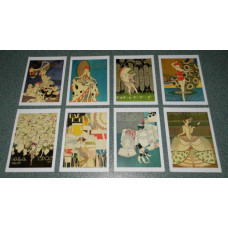 8 Braziliaanse Art Deco kaarten - set A