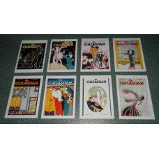 8 Chicagoan Art Deco covers kaarten - set B
