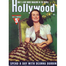 Deanna Durbin op de cover of Hollywood , Augustus 1940