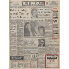Het Parool - 9 december 1980 - Moord John Lennon