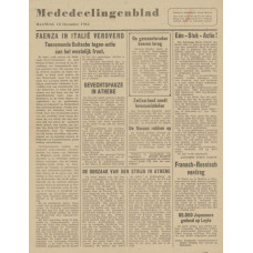Mededeelingenblad voor Breda - 18-12-1944 -Ardennenoffensief