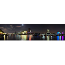 Londen - Theems bij nacht - Panoramische fotoprint