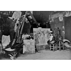 Toulouse Lautrec in zijn atelier - 1890