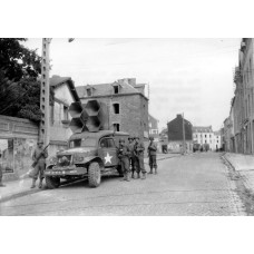 Amerikaanse luidspreker truck - Normandië - 1944