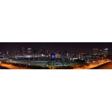 Baltimore - binnenhaven bij nacht - panoramische fotoprint