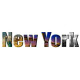 New York USA tekst - fotoprint