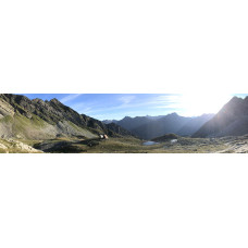 Calanca alpen pad 2 - panoramische fotoprint
