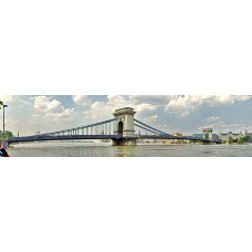 Donau Budapest Hongarije - panoramische fotoprint