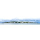 Eiland in zee 2 - panoramische fotoprint