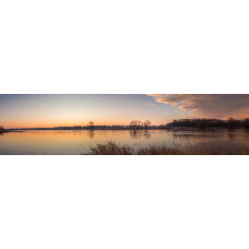 Elbe - Duitsland - zonsondergang - panoramische fotoprint