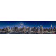 Manhattan bij maanlicht - panoramische fotoprint 