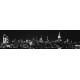 New York bij nacht - panoramische fotoprint