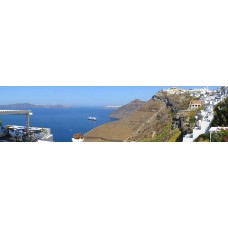 Santorin Griekenland - panoramische fotoprint