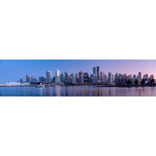 Skyline wereldstad - panoramische fotoprint