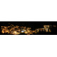 Stad bij nacht 2 - panoramische fotoprint