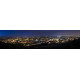 Stad bij nacht 3 - panoramische fotoprint