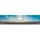 Strand met wolkenlucht - panoramische fotoprint