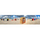 Strandstoelen Amrum Duitsland - panoramische fotoprint