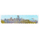 Seattle USA tekening  - panoramische fotoprint