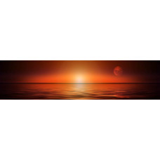 Zonsondergang 34 - panoramische fotoprint