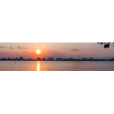 Zonsondergang 35 - panoramische fotoprint