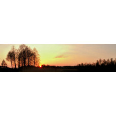 Zonsondergang 18 - panoramische fotoprint