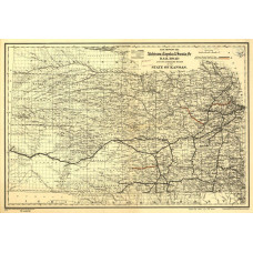 Santa Fe spoorwegen in Kansas - 1886