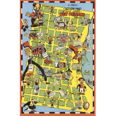 Cartoon kaart Vieux Carré - New Orleans - 1946 