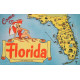 Kaart Florida - toeristische ansichtkaart