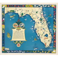 Florida voor tuinliefhebbers - Art Deco kaart - 1934