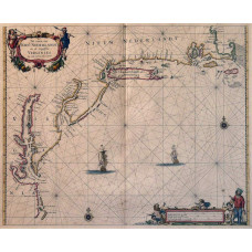 Kaart Nieu Nederlandt - Pieter Goos - 1666