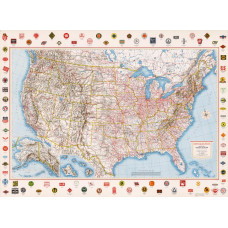 Kaart spoorwegen Verenigde Staten 1959