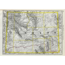 Kaart Wyoming - 1889