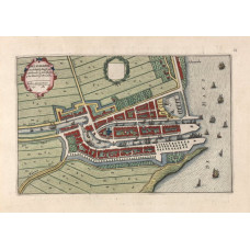 Kaart Delfshaven - 1652  - overdruk