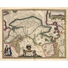 Kaart provincie Groningen - Van den Keere - 1617