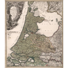 Kaart van Holland - Homann, 1788
