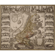 Hollandse Leeuw kaart - Visscher, 1648