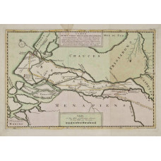 Kaart van de twee grote Romeinse wegen in Nederland - Pieter de Hondt - 1750