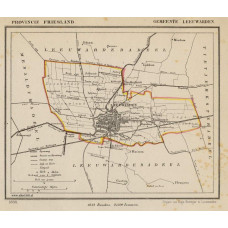 Kaart Leeuwarden - 1866