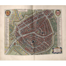 Kaart Leiden - 1652